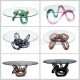 Bracelet Resin Coffee Table with Glass Top