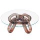Bracelet Resin Coffee Table with Glass Top