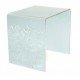 Set de 3 tables gigognes en acrylique avec motif fleur