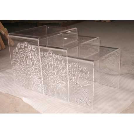 Curved Acrylic Nesting Table Set