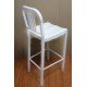Navy powder coated barstool