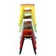 Tabouret design Tolix assis en bois H45cm Lot de 2