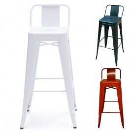 Chaise de bar design Tolix H75cm petit dossier