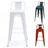 Chaise de bar design Tolix H75cm petit dossier