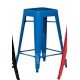 Chaise de bar design Tolix H75cm petit dossier