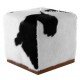 Tabouret Cube Ottomane Peau de vache