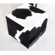 Tabouret Cube Ottomane Peau de vache