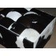 Cowhide Ottoman Cube Stool 