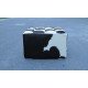 Cowhide Ottoman Cube Stool 