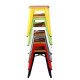 Chaise de bar design Tolix assis en bois 