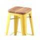 Tolix barstool wood seat 