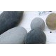 Pouf design rocher galet set de 6pcs
