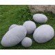 Pouf design rocher galet set de 6pcs