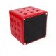 9 Glossy Tufted Cube stool Ottoman
