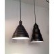 Step pendant lamp in black