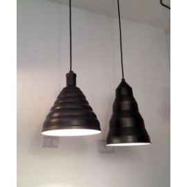 Step pendant lamp in black