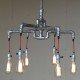 Industrial Iron Pipe pendant lamp 4 bulbs