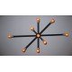 Industrial Iron Pipe pendant lamp 9 bulbs