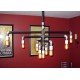 Industrial Iron Pipe pendant lamp 9 bulbs