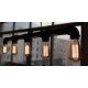 Industrial Iron Pipe pendant lamp Straight row