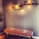 Custom Industrial Iron Pipe wall lamp 