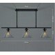 Meridian clear glass funnel Chandelier with Edison bulbs
