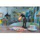 Industrial Iron Pipe table lamp robot with edison bulb 01