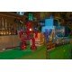 Industrial Iron Pipe table lamp robot with edison bulb 01