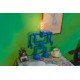 Industrial Iron Pipe table lamp robot with edison bulb 02
