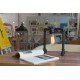 Industrial Iron Pipe table lamp robot with edison bulb 04