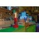 Industrial Iron Pipe table lamp robot with edison bulb 07