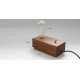 Retro wooden table lamp with edison bulb