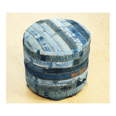 Denim Jeans Strip stool Ottoman