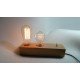 Retro wooden table lamp with edison bulb