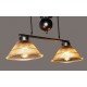 Industrial Pulley double pendant lamp with Edison bulbs 