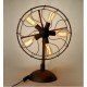 Industrial Retro Edison fan table lamp