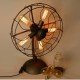Industrial Retro Edison fan table lamp