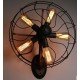 Applique design industriel rétro ventilateur avec ampoule edison