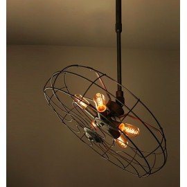 Industrial Retro Edison fan pendant lamp design