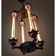 Industrial Vintage Edison 4 tube filament bulbs pendant lamp vertical