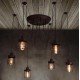 Industrial Vintage Elexir Chandelier with Edison bulbs