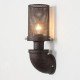 Industrial Iron Net Pipe wall lamp 