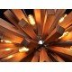 Firework wooden pendant lamp