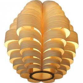 Glow wooden pendant lamp