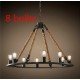 Industrial Vintage hemp rope chandelier pendant lamp