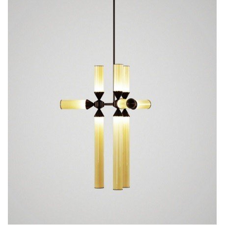 Chandelier suspension LED design Castle 9 lampes