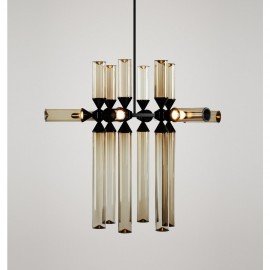 Chandelier suspension LED design Castle 18 lampes