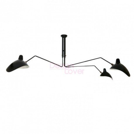 Plafonnier design Serge Mouille MCL 3 bras pivotants