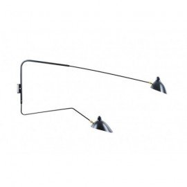 Serge Mouille MCL 2 arms rotating wall lamp