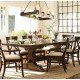 Arturo Rustic Vintage wood LED rectangular chandelier